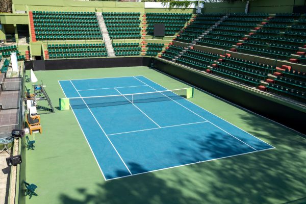 Open tennis court stadium